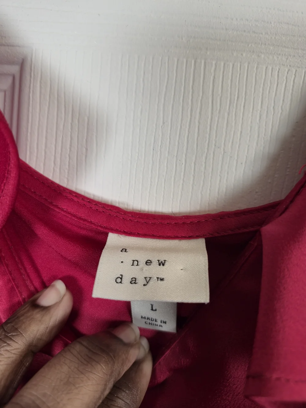 A New Day Ruffle Faux Wrap Maxi Dress Red Size L - Picture 7 of 7